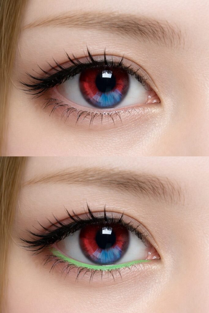 カラコンで上下で色が違うコスプレはできる?