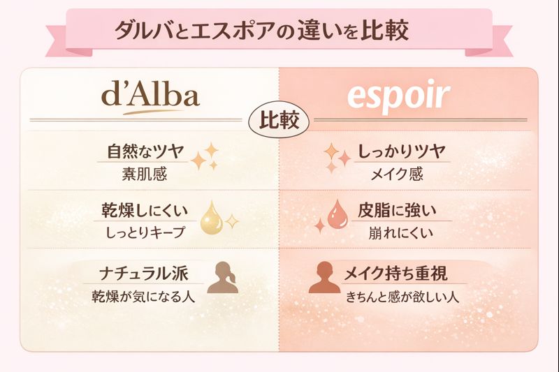 ダルバとエスポアの比較